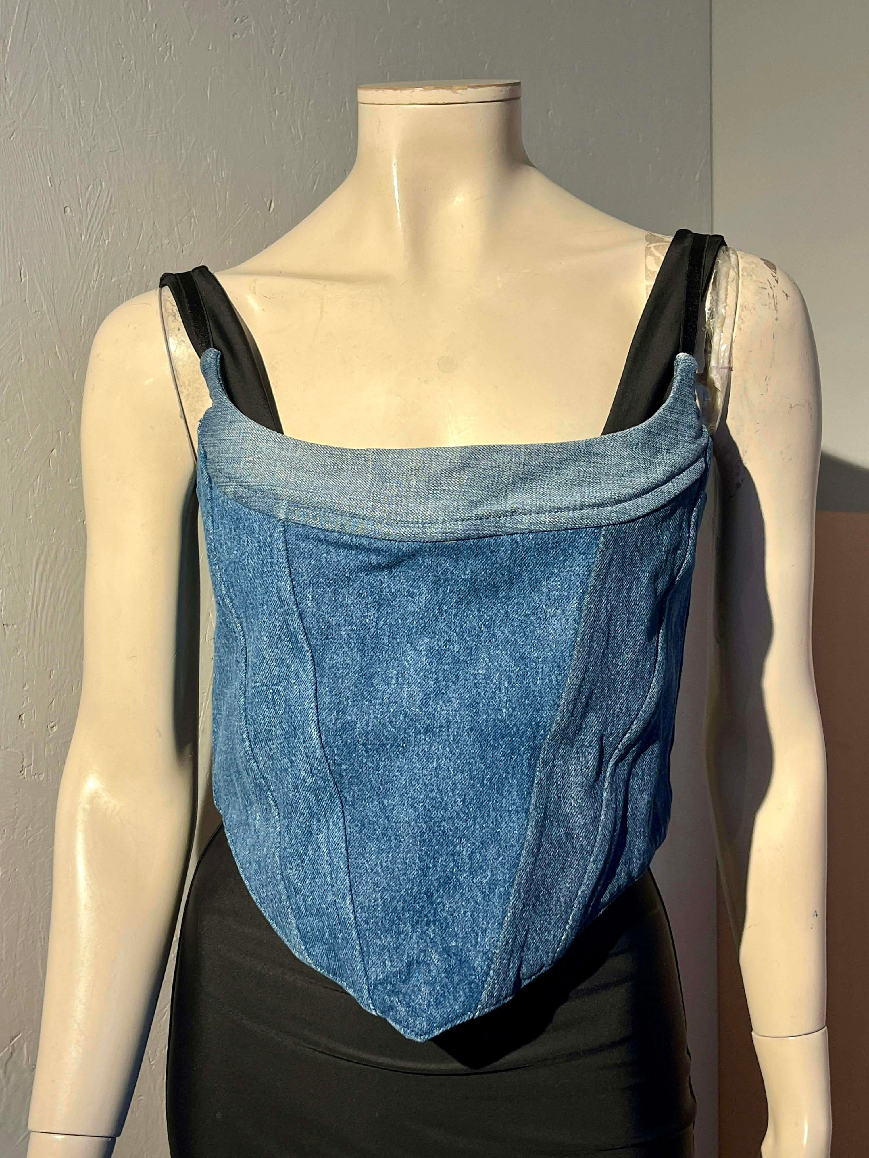 Denim Hearts  - Corsagetop - Size: L
