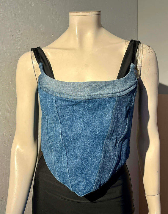 Denim Hearts  - Corsagetop - Size: L