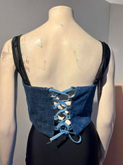 Denim Hearts  - Corsagetop - Size: L