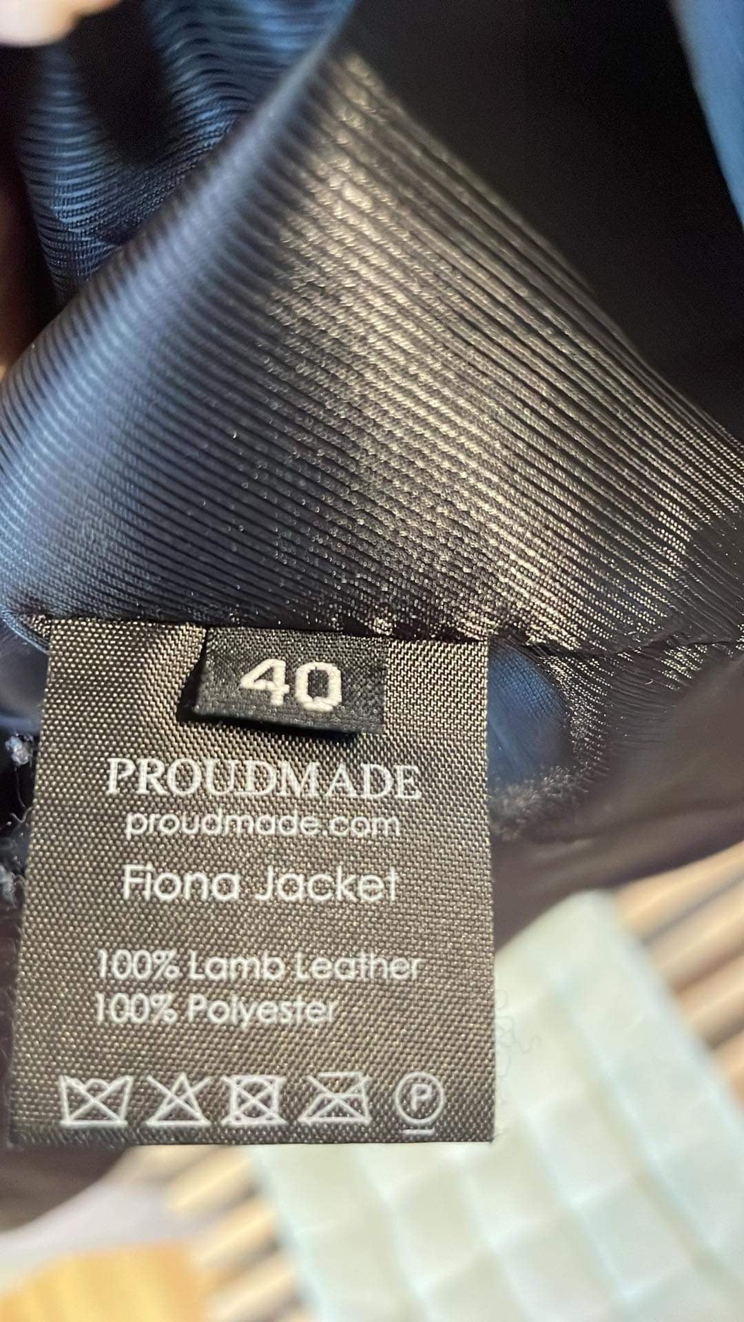 Proudmade - Skindjakke - Size: 40