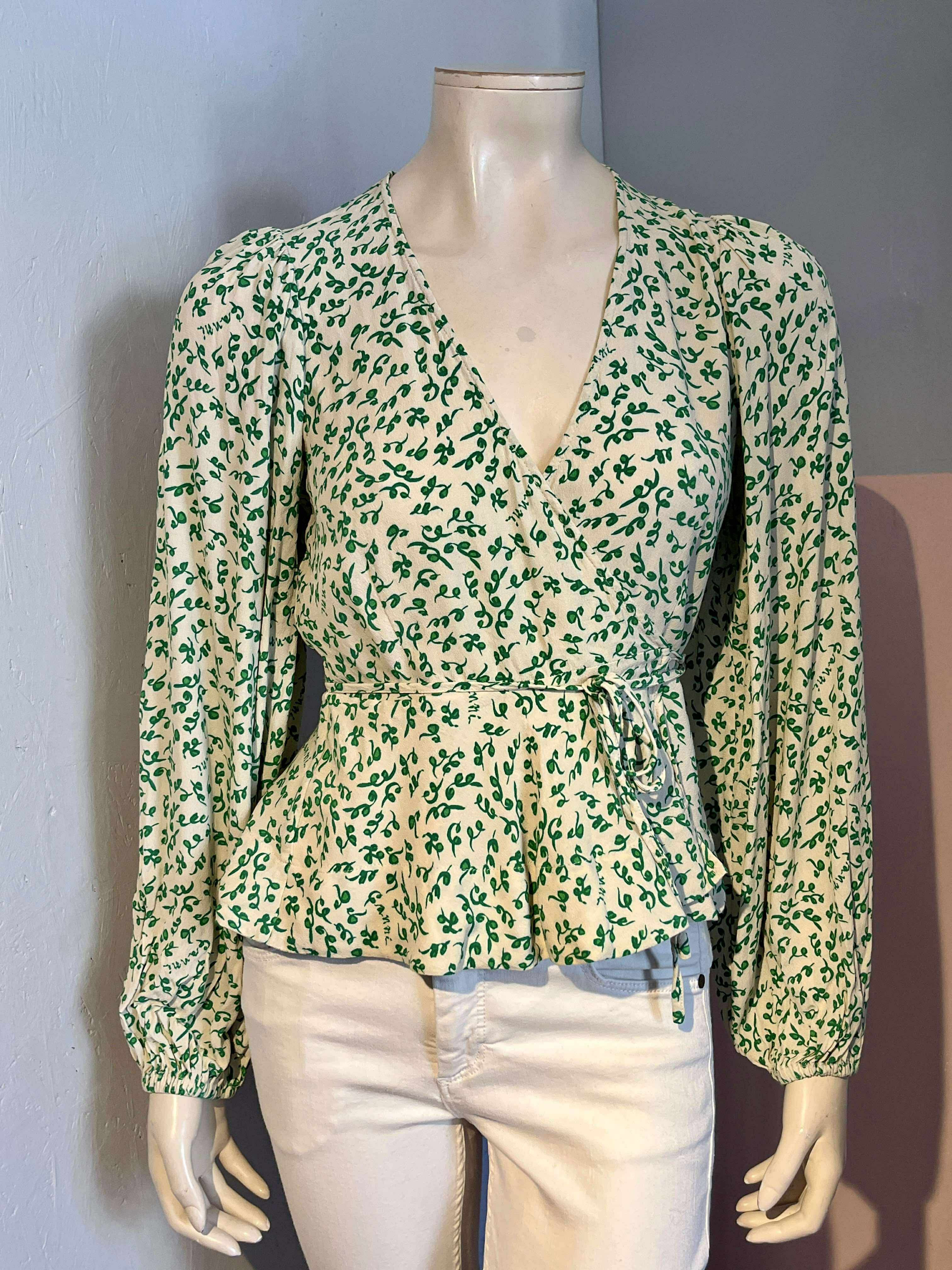 Ganni - Slå-om bluse - Size: 36