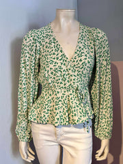 Ganni - Slå-om bluse - Size: 36