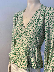 Ganni - Slå-om bluse - Size: 36